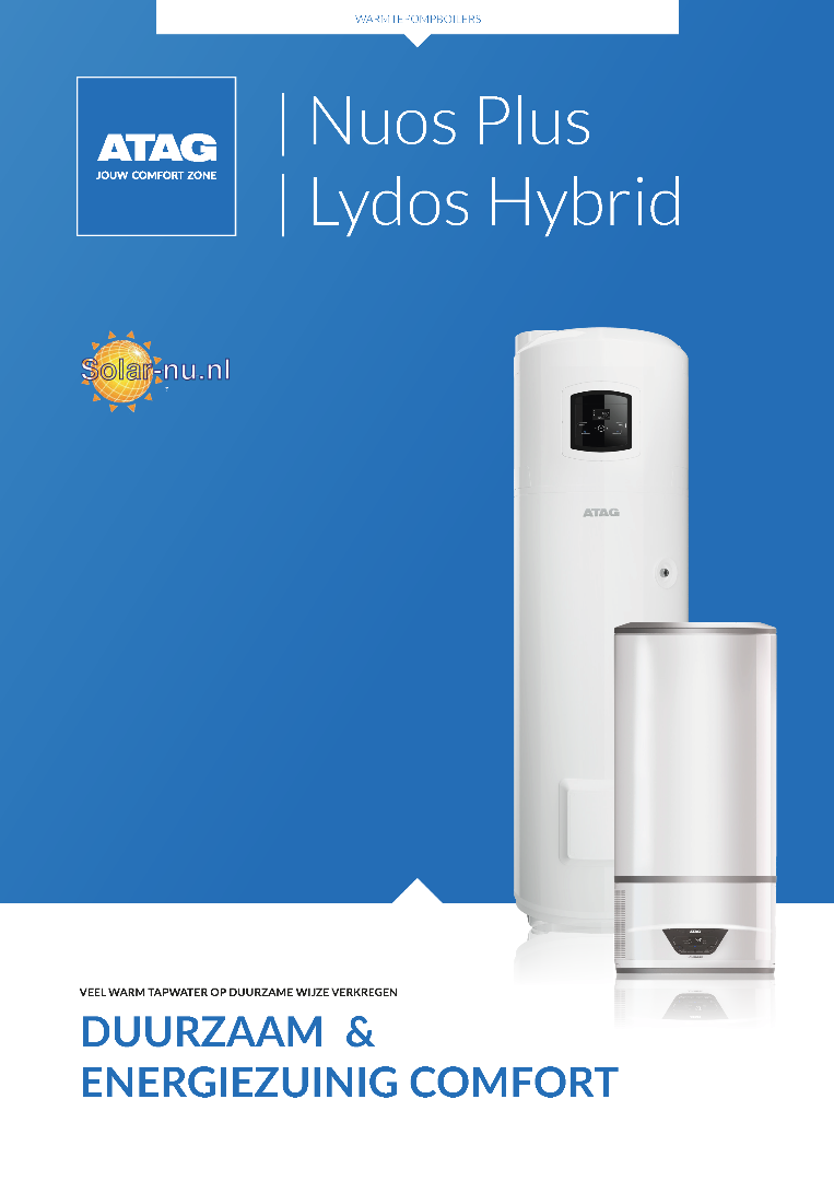 Atag Energion Lydos Hybrid 100 warmtepompboiler 100 liter