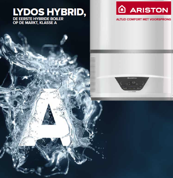 Ontwijken Een zin Rijk Ariston Lydos Hybrid elektrische hybride boiler 100 L.3629054 ErP  A(ISDE:€.500) **DUURZAAM ACTIE** - WarmtepompBoiler & Solar -  solar-nu.webshop.nl