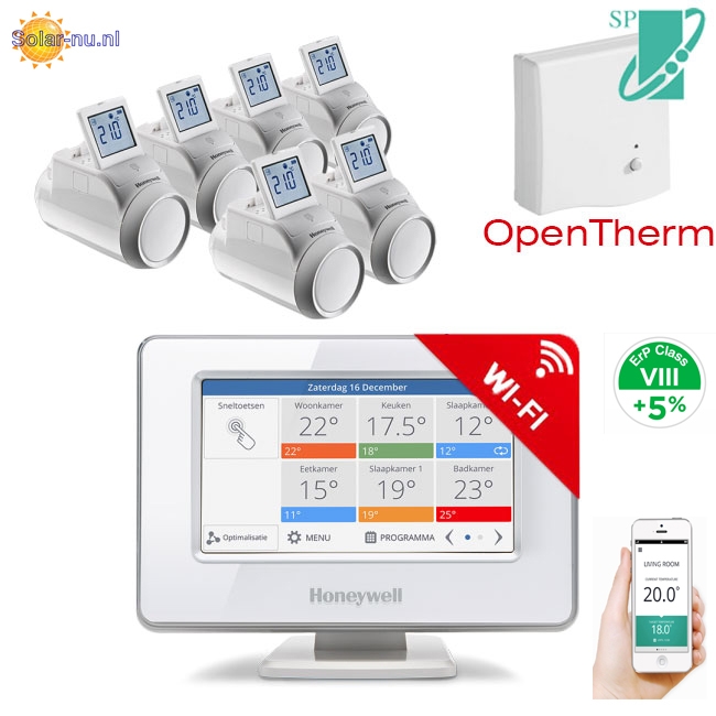 Inconsistent Pickering opleggen Honeywell Evohome Wifi pakket OT set+6 RF thermostaatknoppen ATP954M30206  *SALE* - I-Thermostaten Evohome - solar-nu.webshop.nl
