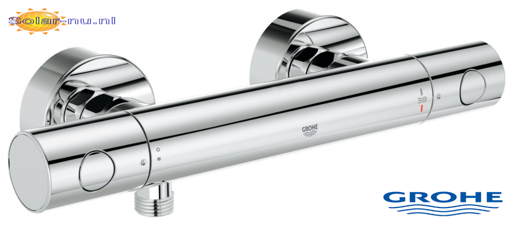 Christendom resultaat redden Douche Thermostaatkraan Grohe Grotherm 1000 Performance + koppelingen  chroom (HotFill vaatwasser) - Warmwater & Comfort - solar-nu.webshop.nl