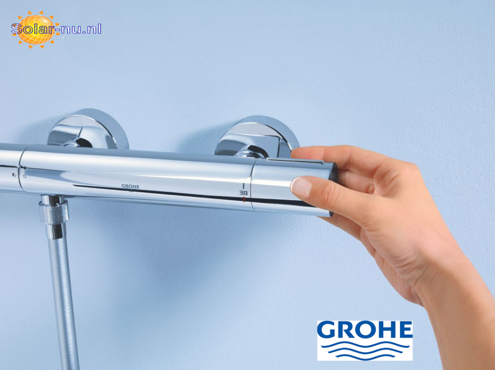 excuus gesprek Toestemming Douche Thermostaatkraan Grohe Grotherm 1000 Performance + koppelingen  chroom (HotFill vaatwasser) - Warmwater & Comfort - solar-nu.webshop.nl