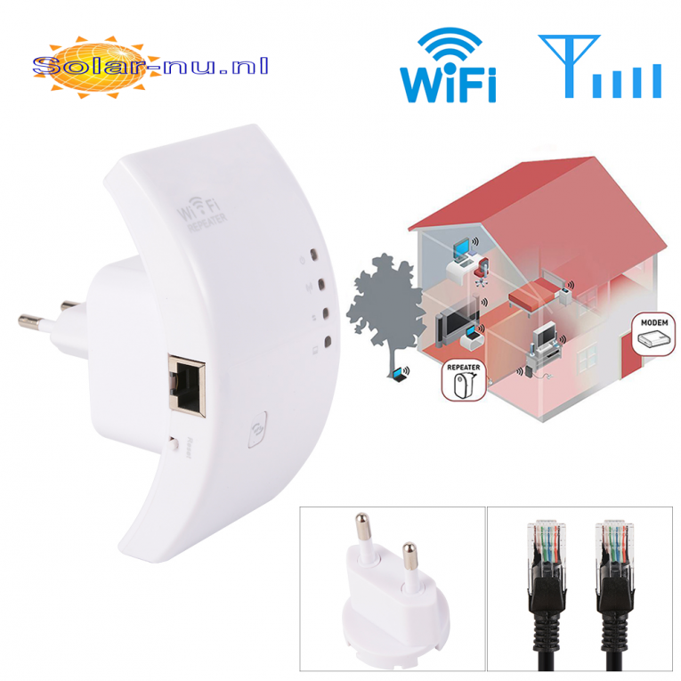 Draadloze met WPS (draadloze router) mini versterker N Wifi Repeater 300 Mbit Expander AH113 Meten Contact Hulpmateriaal - solar-nu.webshop.nl
