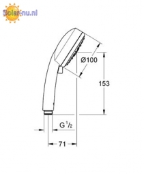 Grohe New Tempersta handdouche met 4 standen chroom 100mm (27575001)