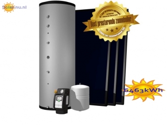 Zonneboiler HRS200D/4,8 (200 liter dubbel spiraal staand vat / 3 collectoren 1,6)