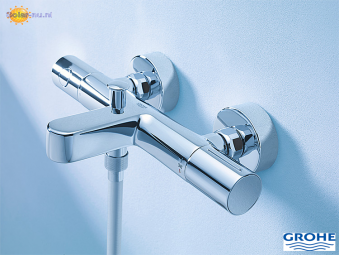 Grohe Grohtherm 1000 Cosmopolitan Badthermostaat met omstel + koppelingen chroom