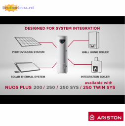 Ariston Nuos PLUS 250L SYSTEM, SOLAR, TWIN SYS