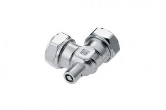 Bonfix knel vertinde kniekoppeling met ontluchting 22 x 22 mm