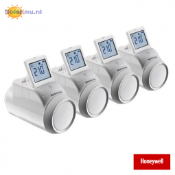 Set 4 Stuks HR92 Honeywell evohome Wi-Fi thermostatische knoppen inclusief montageadapter