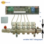 Honeywell Vloer-Zoneregelaar HCE80, Antenne HRA80 en 5x Ventielmotoren MT4-230-NC