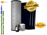 Zonneboiler HRS200D/4,8 (200 liter dubbel spiraal staand vat / 3 collectoren 1,6)