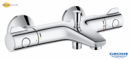 Grohe Grohtherm 800 Badthermostaat met omstel + koppelingen chroom