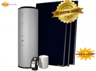 Zonneboiler Hrs300D/7,5 (300 liter met dubbel spiraal staand vat / 3 collectoren 2,5)