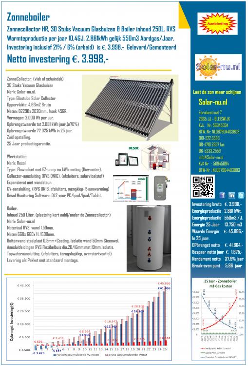 ZonneCollector& ZonneBoiler 250L-V30