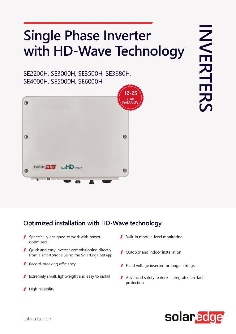 SOLAREDGE 2200-6000 1 FASE APP-READY