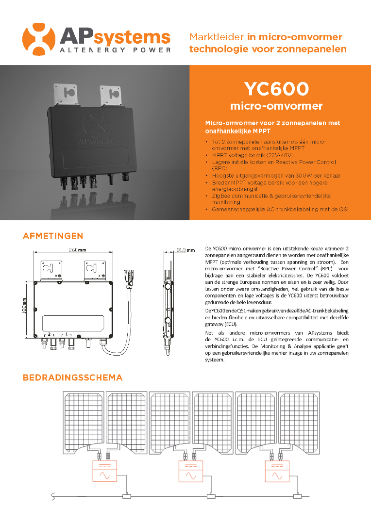 APSystems YC600 Micro-Omvormer