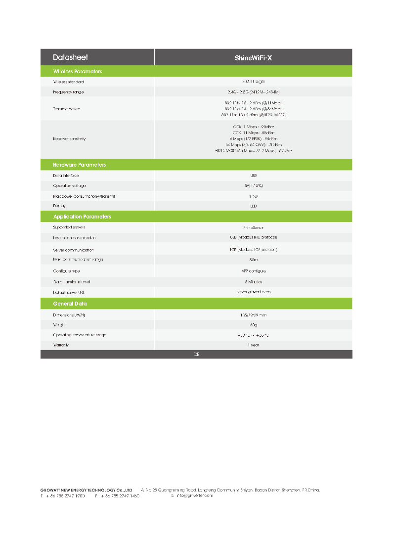 GROWATT SHINEWIFI-X