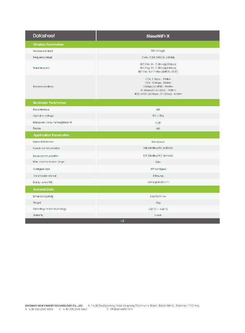 GROWATT SHINEWIFI-X 