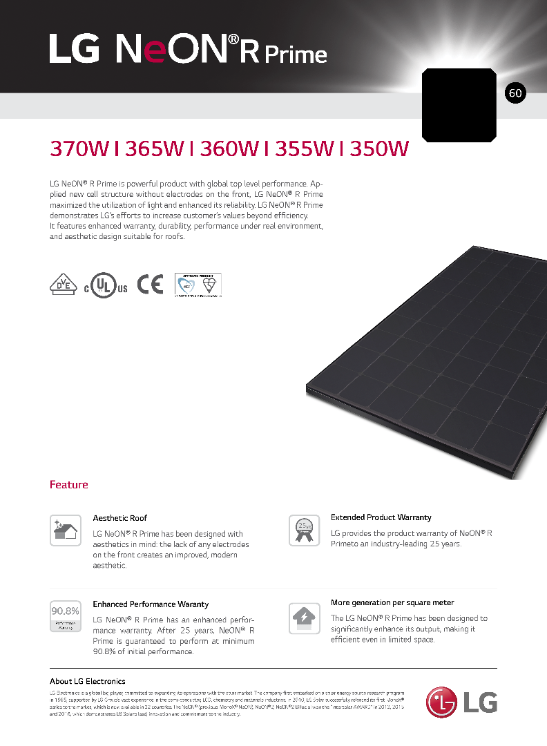 LG Neon R Prime LG360Q1KV5.AW2 (1700x1016x40)AllBlack €.1,007W Zonnepanelen PV solarnu