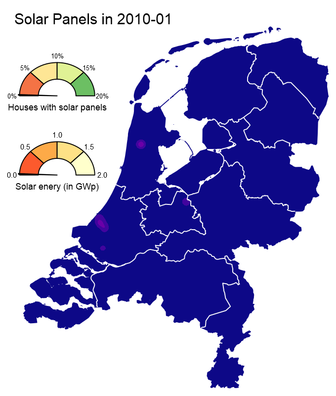 Zonnepanelen geinstalleerd in Nederland in 2018: