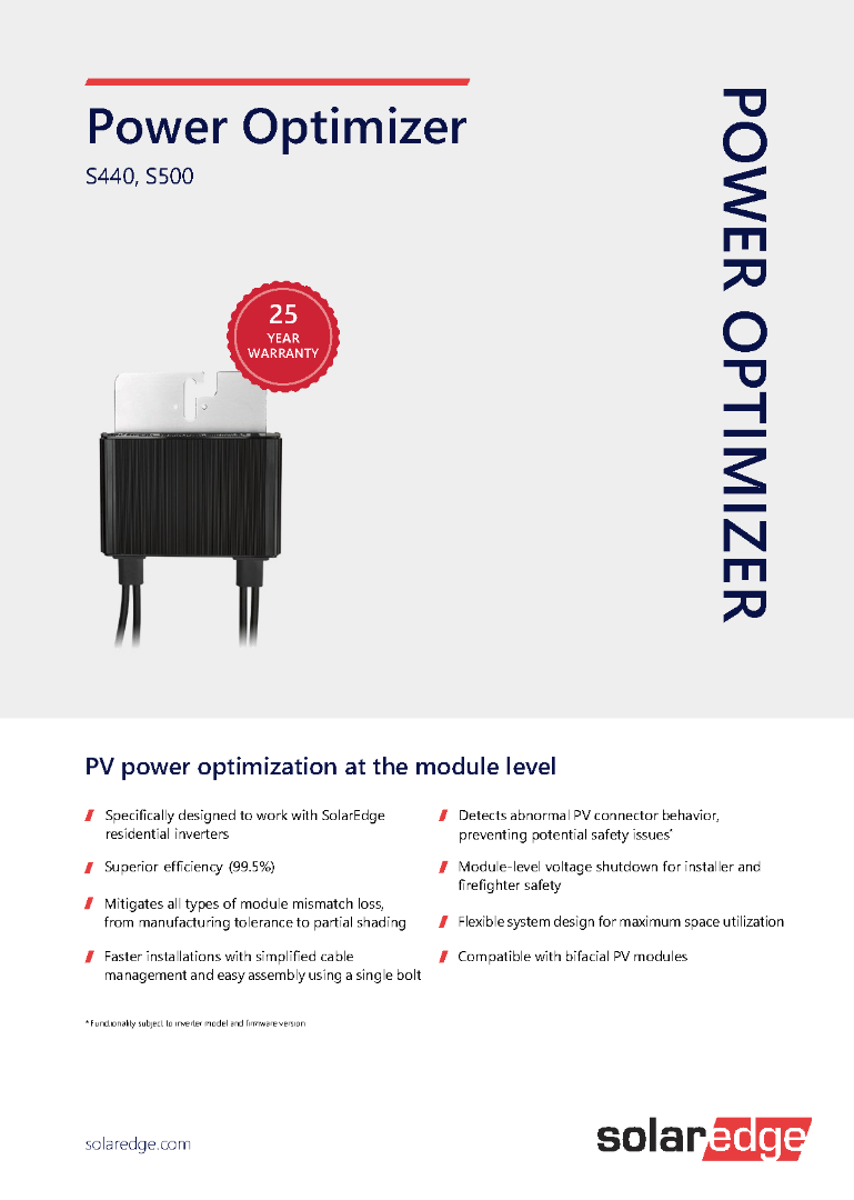 SolarEdge POWER OPTIMIZER S440 (2,3m/0,1m/0,1m)