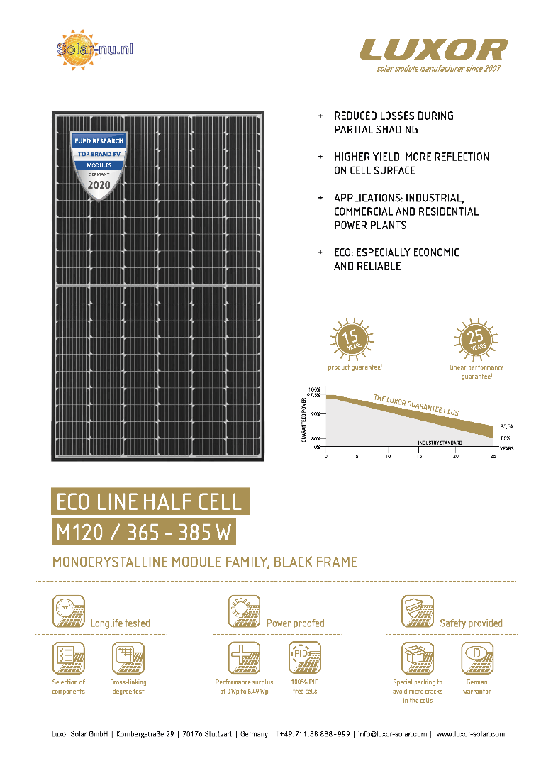 ECO LINE HALF-CELL M120/375W