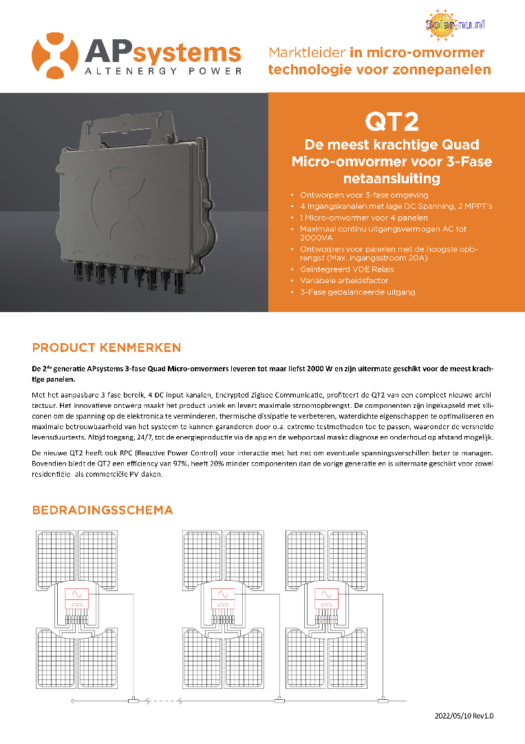 APSystems QT2 Micro-Omvormer