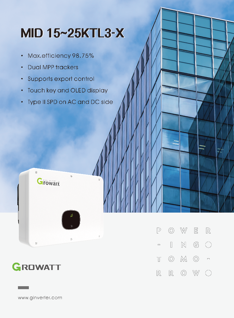  Growatt MID 22KTL3-X (AFCI) Art.Nr.: GROWATT-MID-22KTL3-X