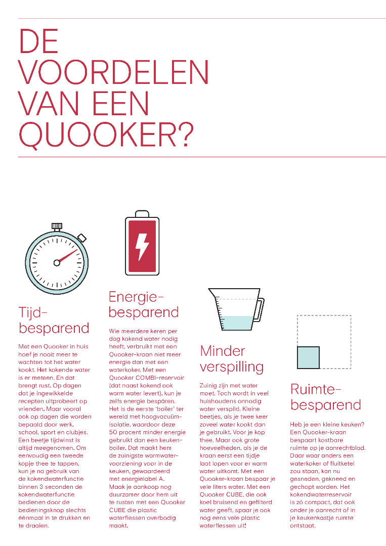 Quooker Flex kokend water keukenmengkraan met uittrekslang rvs inclusief combi+ reservoir