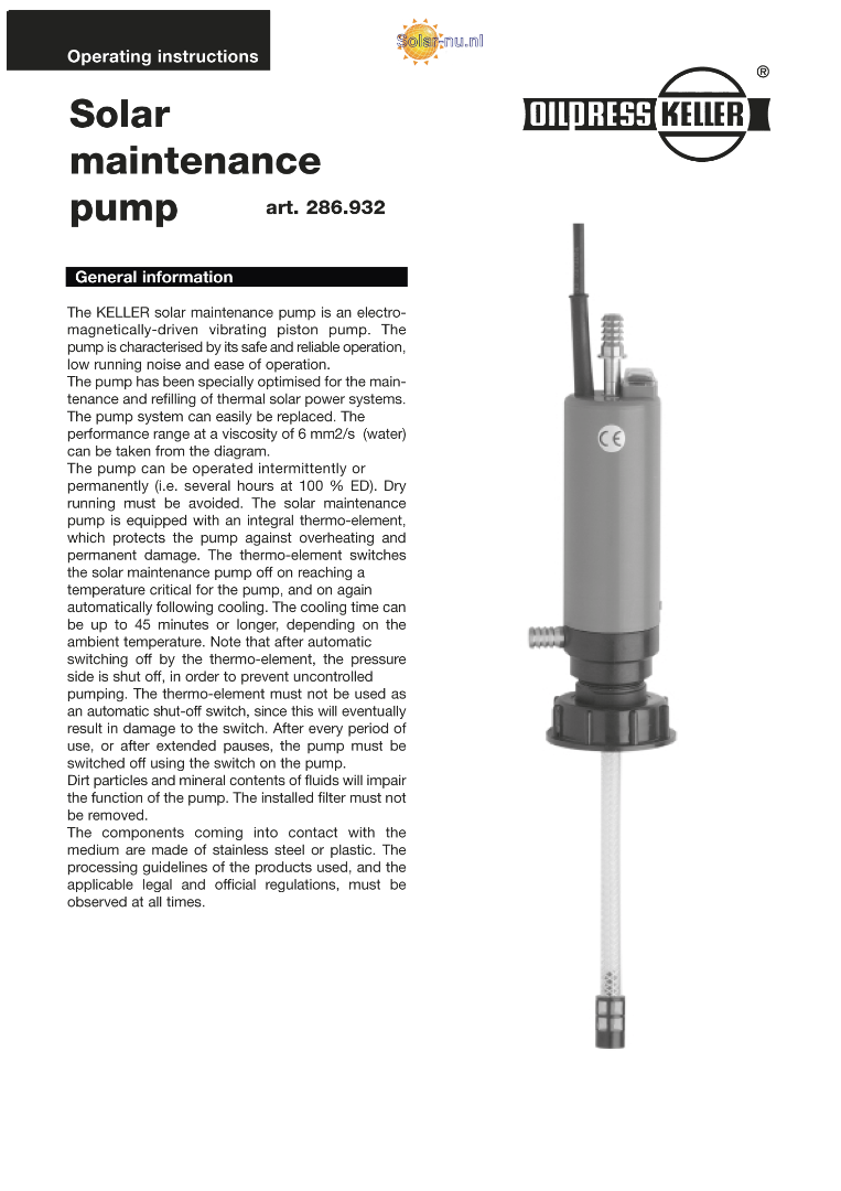 OEG-EL-Solar-Onderhoudspomp
