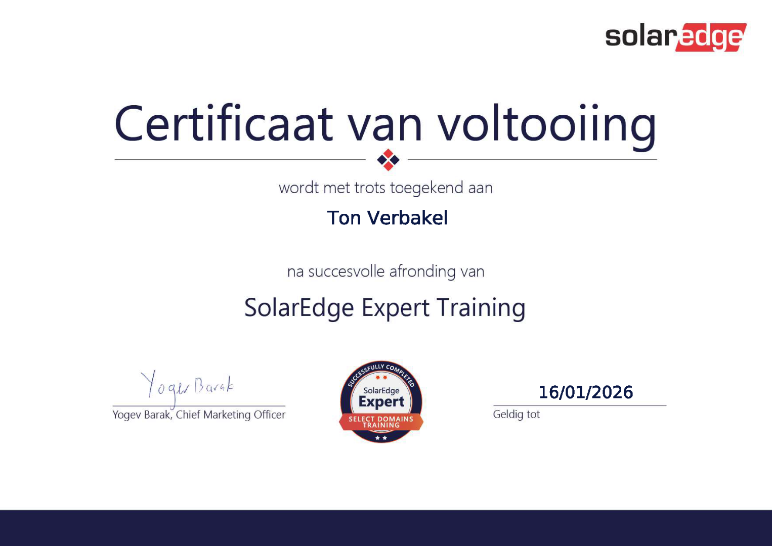 SOLAREDGE EXPERT TRAINING